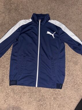 Puma Navy and White Track Jacket